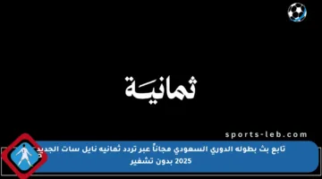 تابع بث بطولة الدوري السعودي مجاناً عبر تردد ثمانية نايل سات الجديد 2025 بدون تشفير